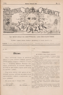 Przewodnik Pożarniczy „Związek” : organ Towarzystw Ochotniczych Straży Pożarnych Królestwa Galicyi i Lodomeryi z Wielkiem Księstwem Krakowskiem. 1894, nr 8