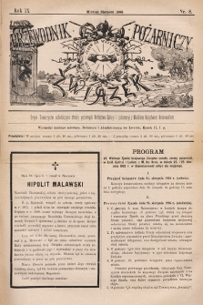 Przewodnik Pożarniczy „Związek” : organ Towarzystw Ochotniczych Straży Pożarnych Królestwa Galicyi i Lodomeryi z Wielkiem Księstwem Krakowskiem. 1895, nr 8