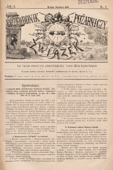 Przewodnik Pożarniczy „Związek” : organ Towarzystw Ochotniczych Straży Pożarnych Królestwa Galicyi i Lodomeryi z Wielkiem Księstwem Krakowskiem. 1895, nr 9