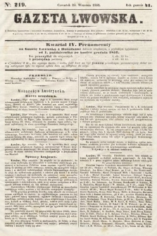 Gazeta Lwowska. 1852, nr 219