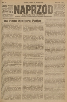 Naprzód : organ Polskiej Partyi Socyalistycznej. 1920, nr  48