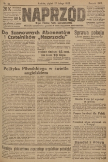 Naprzód : organ Polskiej Partyi Socyalistycznej. 1920, nr  50