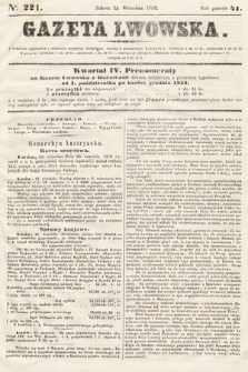 Gazeta Lwowska. 1852, nr 221