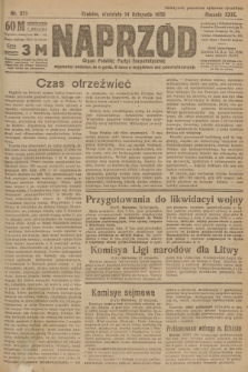 Naprzód : organ Polskiej Partyi Socyalistycznej. 1920, nr  271