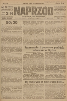 Naprzód : organ Polskiej Partyi Socyalistycznej. 1920, nr  279