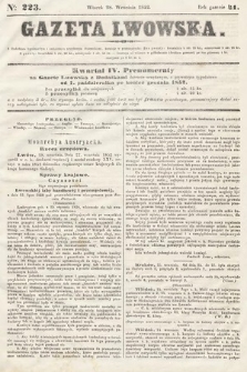 Gazeta Lwowska. 1852, nr 223