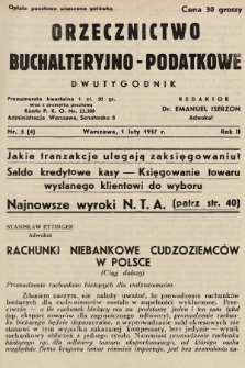 Orzecznictwo Buchalteryjno-Podatkowe : dwutygodnik. 1937, nr 3