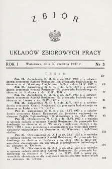 Zbiór Układów Zbiorowych Pracy. 1937, nr 3