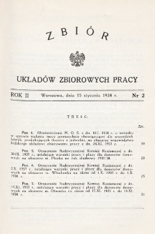 Zbiór Układów Zbiorowych Pracy. 1938, nr 2