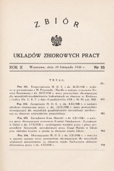 Zbiór Układów Zbiorowych Pracy. 1938, nr 55