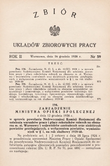 Zbiór Układów Zbiorowych Pracy. 1938, nr 59