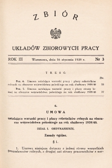 Zbiór Układów Zbiorowych Pracy. 1939, nr 3