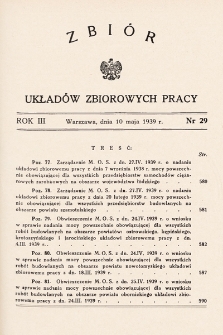 Zbiór Układów Zbiorowych Pracy. 1939, nr 29