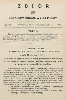Zbiór Układów Zbiorowych Pracy. 1949, nr 5