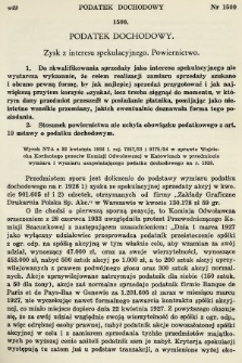 Orzecznictwo Sądów Najwyższych w Sprawach Podatkowych i Administracyjnych. R. 5, 1936, T. 1-2, nr 7-8