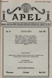 Apel : organ Związku Zrzeszeń Urzędników Sądowych i Prokuratorskich Rzplitej Polskiej. 1935, nr 11