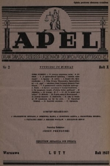 Apel : organ prasowy Związku Zrzeszeń Urzędników Sądowych i Prokuratorskich R. P. 1937, nr 2