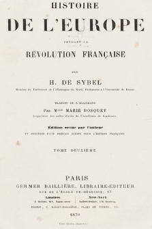 Histoire de l'Europe pendant la Révolution française. T. 2