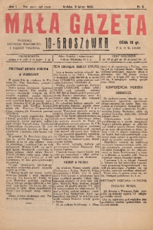 Mała Gazeta 10-groszówka : tygodnik krótkich wiadomości z całego tygodnia. 1930, nr 2
