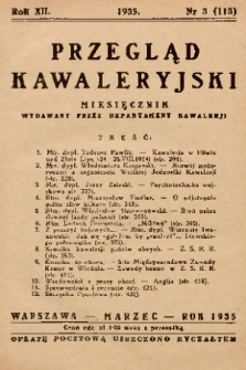 Przegląd Kawaleryjski. 1935, nr 3
