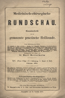 Medicinisch-Chirurgische Rundschau. 1873, Band I, Heft 2