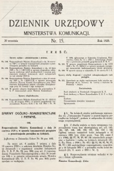 Dziennik Urzędowy Ministerstwa Komunikacji. 1929, nr 14