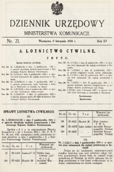 Dziennik Urzędowy Ministerstwa Komunikacji. 1933, nr 21
