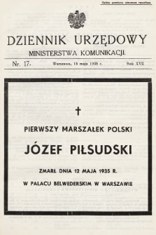 Dziennik Urzędowy Ministerstwa Komunikacji. 1935, nr 17