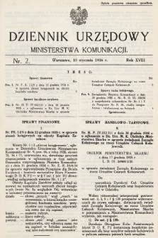 Dziennik Urzędowy Ministerstwa Komunikacji. 1936, nr 2