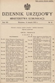 Dziennik Urzędowy Ministerstwa Komunikacji. 1937, nr 32