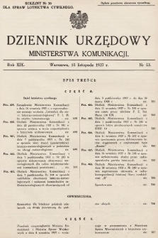 Dziennik Urzędowy Ministerstwa Komunikacji. 1937, nr 53