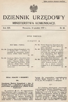 Dziennik Urzędowy Ministerstwa Komunikacji. 1937, nr 67