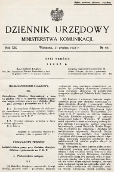 Dziennik Urzędowy Ministerstwa Komunikacji. 1937, nr 68