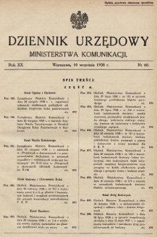 Dziennik Urzędowy Ministerstwa Komunikacji. 1938, nr 60