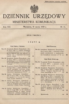 Dziennik Urzędowy Ministerstwa Komunikacji. 1939, nr 11