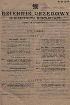 Dziennik Urzędowy Ministerstwa Komunikacji. 1945, nr 1