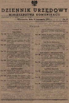 Dziennik Urzędowy Ministerstwa Komunikacji. 1945, nr 13