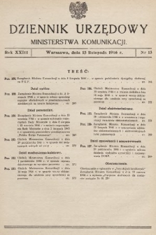 Dziennik Urzędowy Ministerstwa Komunikacji. 1946, nr 13
