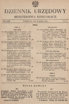 Dziennik Urzędowy Ministerstwa Komunikacji. 1946, nr 15