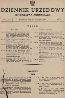 Dziennik Urzędowy Ministerstwa Komunikacji. 1947, nr 11