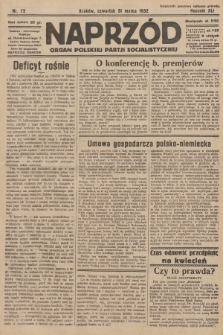 Naprzód : organ Polskiej Partji Socjalistycznej. 1932, nr 72