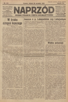 Naprzód : organ Polskiej Partji Socjalistycznej. 1932, nr 214