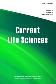 Current Life Sciences. Vol. 2, 2016, no. 2