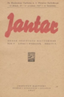 Jantar : przegląd naukowy zagadnień pomorskich i bałtyckich : organ Instytutu Bałtyckiego. 1947, nr 3