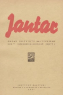 Jantar : przegląd naukowy zagadnień pomorskich i bałtyckich : organ Instytutu Bałtyckiego. 1947, nr 4