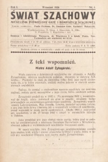 Szachowy : miesięcznik poświęcony grze i kompozycji szachowej. R.1, 1926, nr 3