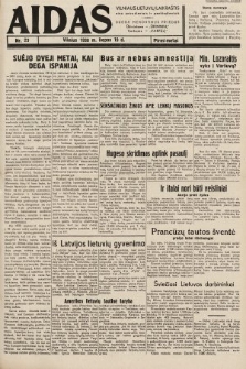 Aidas : vilniaus lietuvių laikraštis eina antradieniais ir penktadieniais : duoda nemokamus priedus ūkininkams-„ūkininką, Vaikams-”Varpelį. 1938, nr 23