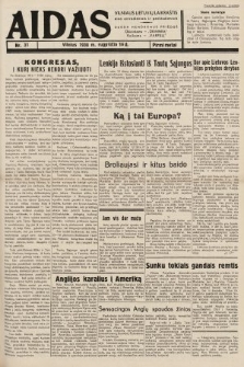 Aidas : vilniaus lietuvių laikraštis eina antradieniais ir penktadieniais : duoda nemokamus priedus ūkininkams-„ūkininką, Vaikams-”Varpelį. 1938, nr 31