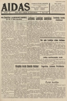 Aidas : vilniaus lietuvių laikraštis eina tris kartus savaitėje : duoda nemokamus priedus ūkininkams-„ūkininką”, Vaikams-„Varpelį”. 1938, nr 61