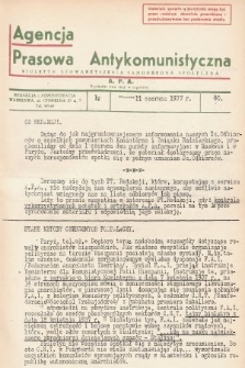 Agencja Prasowa Antykomunistyczna : APA. 1937, nr 30